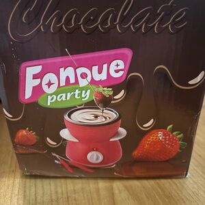 Party Red Chocolate Fondue Set